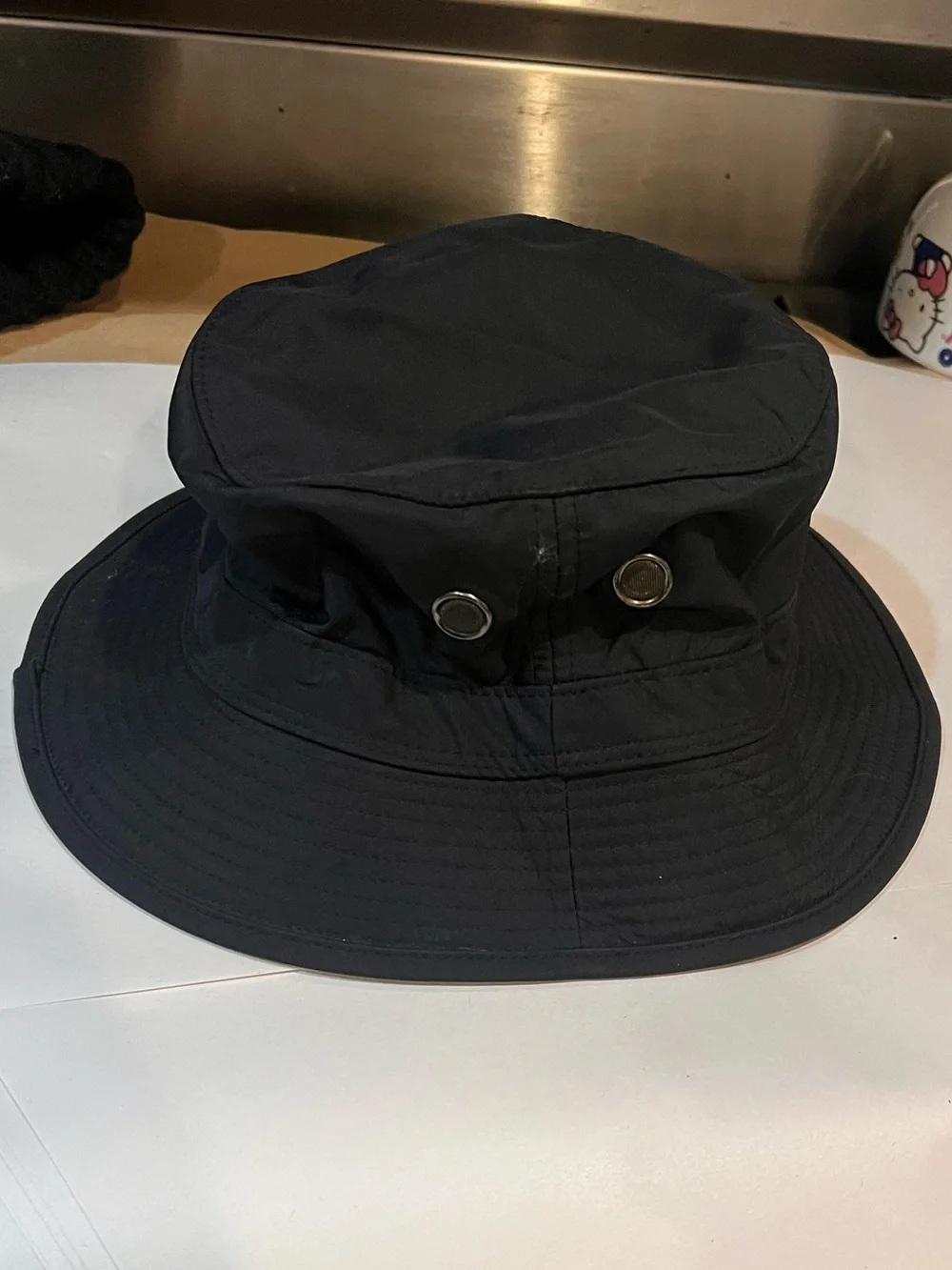 Banana Republic Black Safari Bucket Hat With Side vents M/L